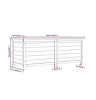 vidaXL Patio Cushion Box 59.1"x19.7"x22" Solid Wood Fir