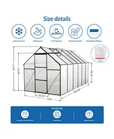 Streamdale Furniture All-Season Heavy Duty 6x12 Ft Greenhouse With Aluminum Base