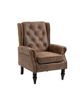 Wood Frame Armchair, Modern Accent Chair Lounge Chair For Living Room