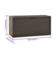 vidaXL Patio Storage Box Brown 45.7"x17.3"x21.7"