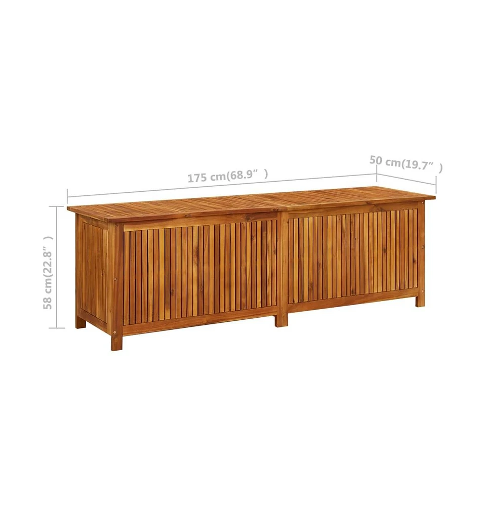 vidaXL Patio Storage Box 68.9"x19.7"x22.8" Solid Acacia Wood