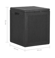 vidaXL Patio Storage Box gal Pp Rattan