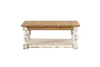 47" X 27.5" X 20" Rectangle Coffee Wooden Coffee Table, French Country Coffee Table
