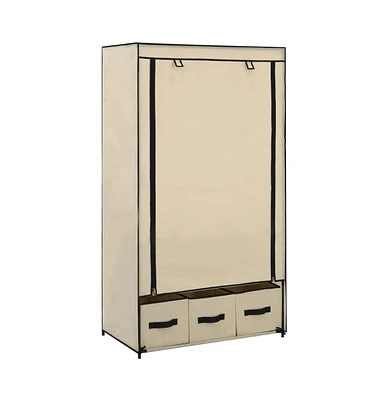 vidaXL Wardrobe 34.3"x19.3"x62.6" Fabric