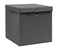 vidaXL Storage Boxes with Lids 4 pcs 12.6"x12.6"x12.6" Fabric