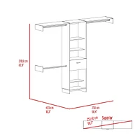 Calveston 1-Drawer 4-Shelf Closet System