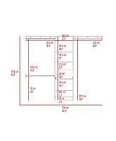 Streamdale Furniture Calveston 1-Drawer 4-Shelf Closet System