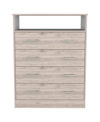 Streamdale Furniture Dover 4-Drawer Rectangle Dresser Light