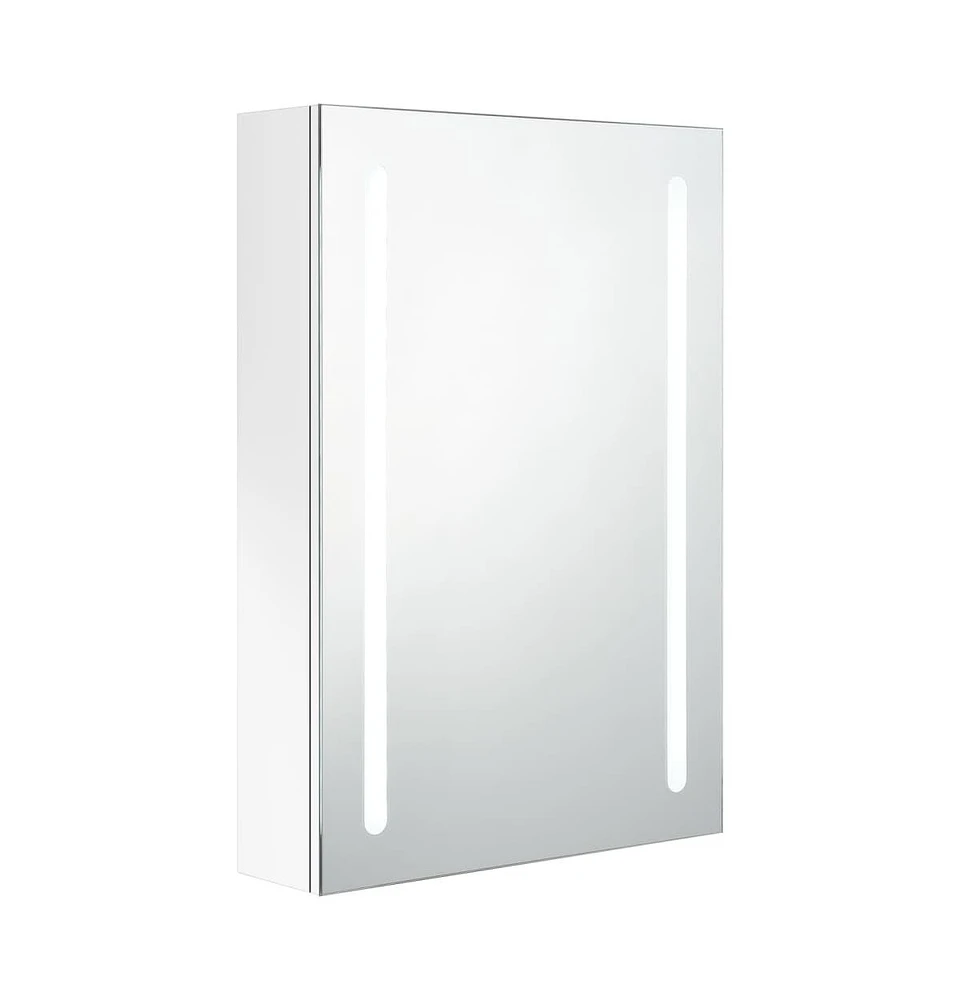 vidaXL Led Bathroom Mirror Cabinet Shining White 19.7"x5.1"x27.6"