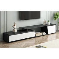 Rectangle Tv Stand, 2 Drawers, 1 Cabinet, Up to 100"