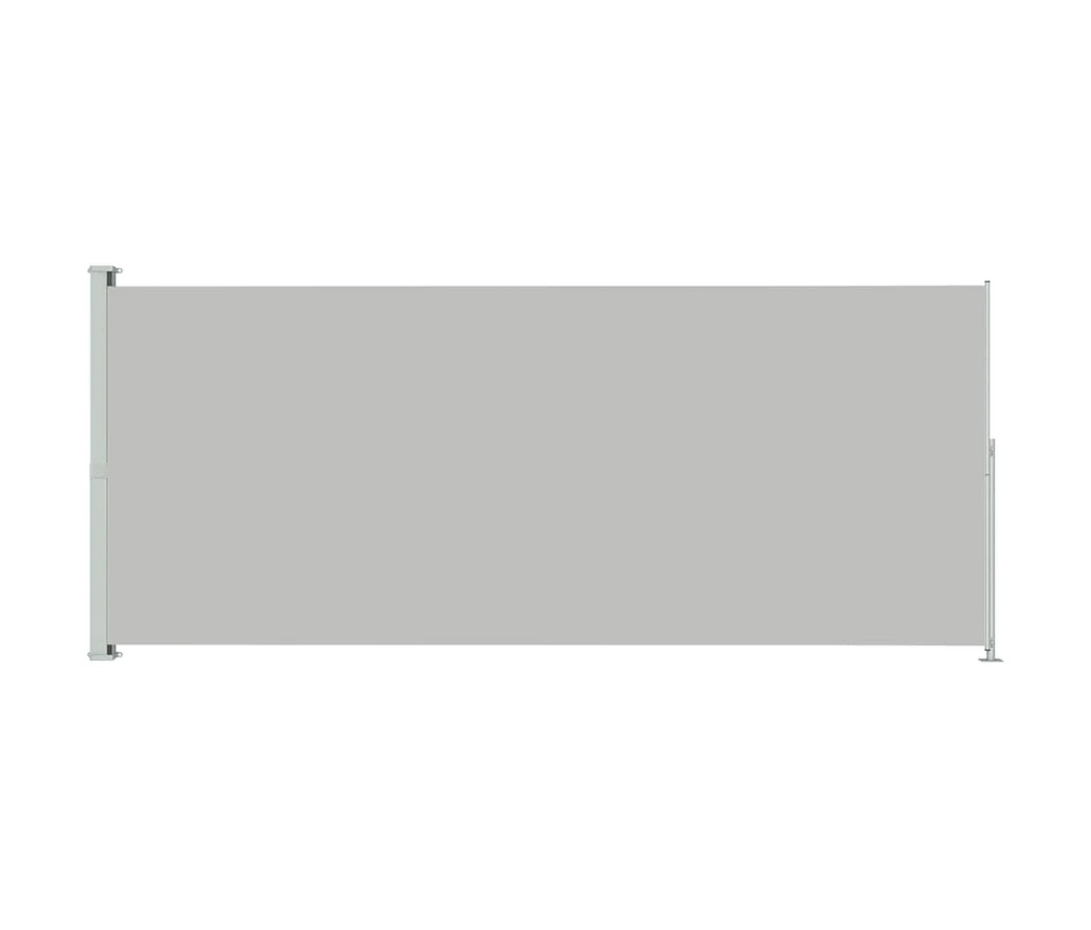 Patio Retractable Side Awning 86.6"x196.9" Gray