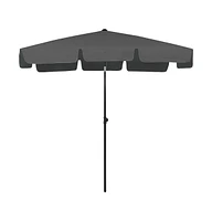 vidaXL Beach Umbrella Anthracite 78.7"x49.2"