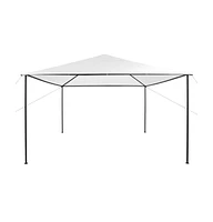 vidaXL Gazebo 13.1'x13.1'x9.8' White 0.6 oz/ft²