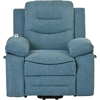 Streamdale Furniture Adjustable Massage Recliner Chair with Heating, Blue