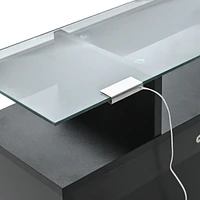 Slim Entryway Organizer with Shoe Storage and Led Light