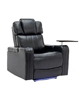 Simplie Fun Blue Home Theater Recliner with Cool Features