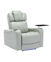 Streamdale Furniture Home Theater Recliner with Speaker, Led Lights, Usb Ports