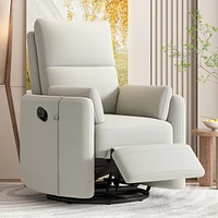 360 Swivel Recliner with Removable Pillows for Living Room