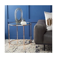 Safavieh Kolby Round Glass Side Table