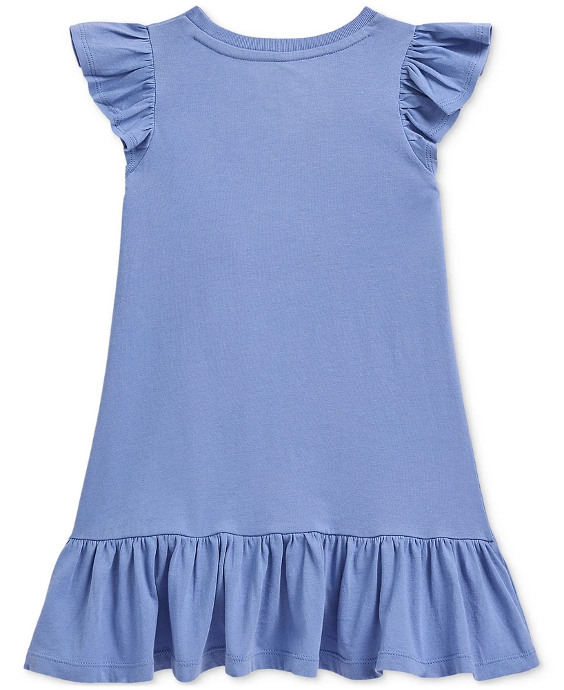 Polo Ralph Lauren Toddler & Little Girls Cotton Ruffled-Sleeve Ruffled Dress