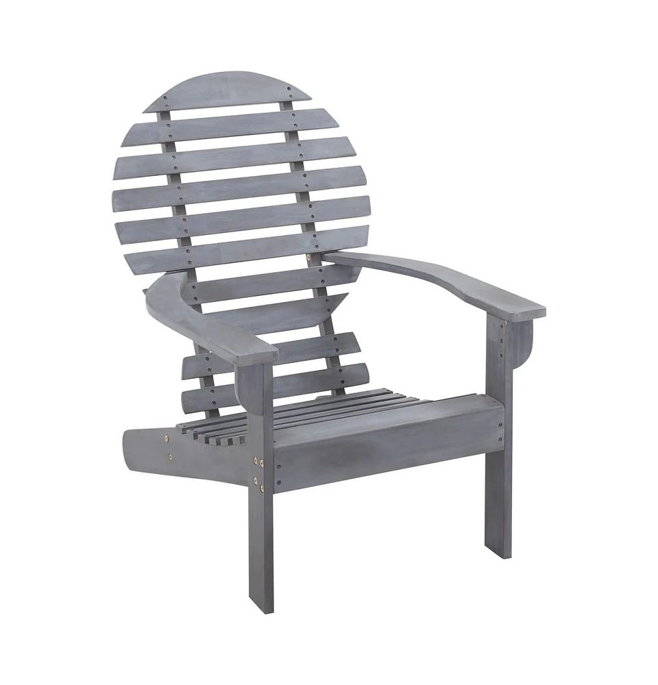 vidaXL Adirondack Chair Solid Acacia Wood Gray