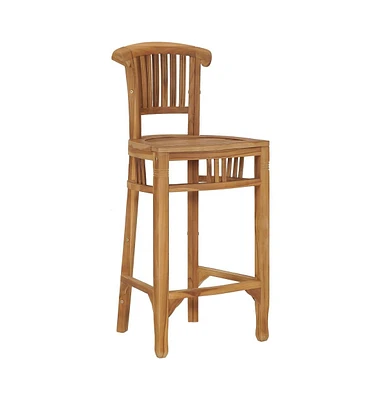 vidaXL Bar Stool Solid Teak Wood