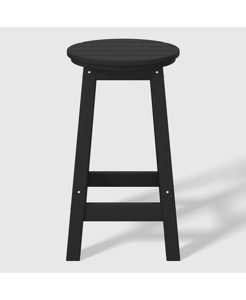 WestinTrends 24" Hdpe Outdoor Patio Round Counter Height Bar Stool