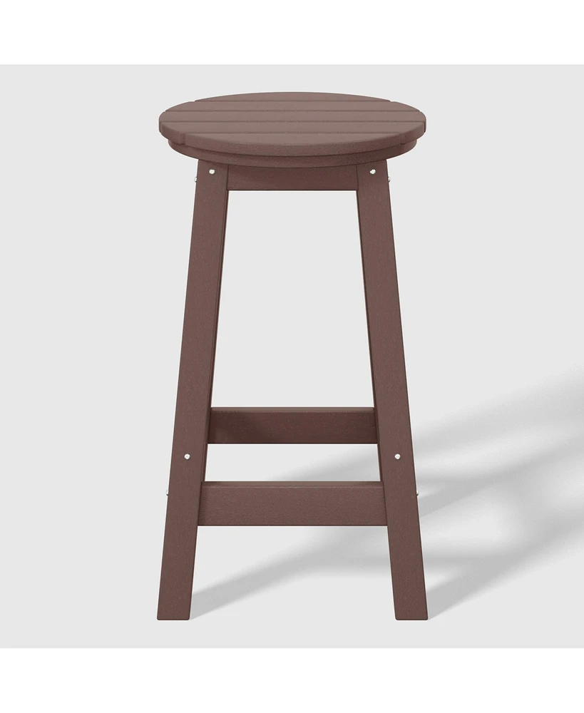 WestinTrends 24" Hdpe Outdoor Patio Round Counter Height Bar Stool