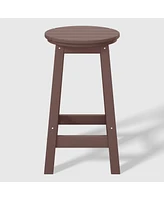 WestinTrends 24" Hdpe Outdoor Patio Round Counter Height Bar Stool