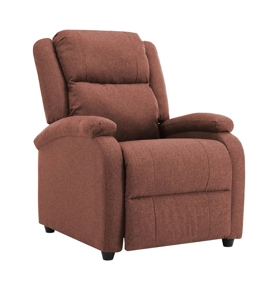 vidaXL Recliner Chair Brown Fabric