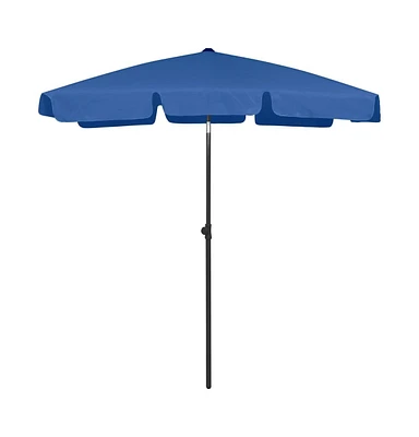 vidaXL Beach Umbrella Azure Blue 70.9"x47.2"