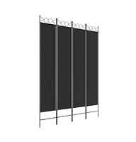 vidaXL 4-Panel Room Divider 63"x86.6" Fabric