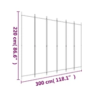 vidaXL 6-Panel Room Divider 118.1"x86.6" Fabric