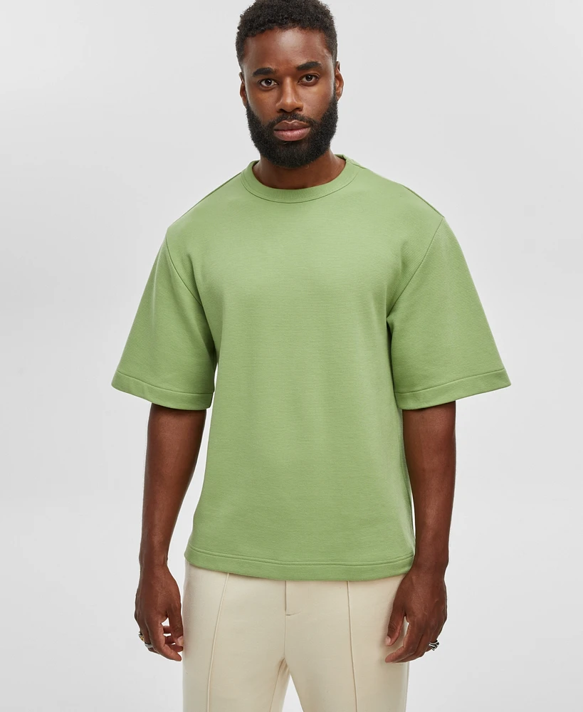Mode of One Men's Relaxed-Fit Textured T-Shirt, Created for Macy's