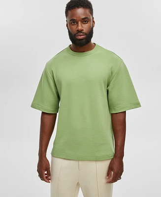 Mode of One Men's Relaxed-Fit Textured T-Shirt, Created for Macy's