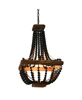 Storied Home Draped Wood Bead Chandelier
