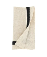 Saro Lifestyle Grosgrain Accent Napkin Set of 4, 20"x20"