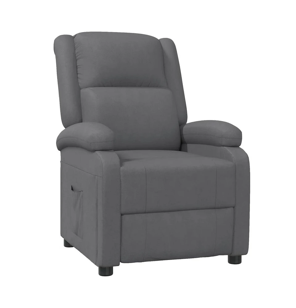 vidaXL Recliner Anthracite Faux Leather