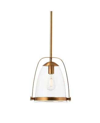 Robert Stevenson Lighting Jonah - Metal and Glass Ceiling Light Brushed Gold