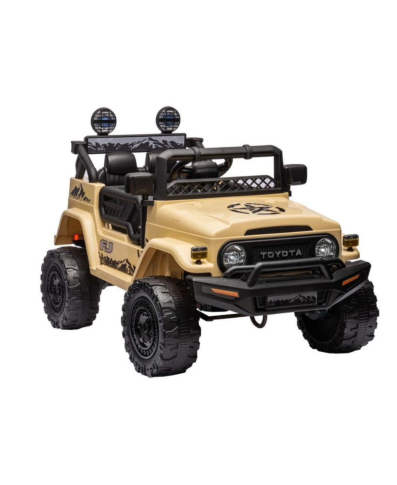 Simplie Fun Toyota Fj Cruiser Kids Ride On Car, Remote Control, Three Speed, Usb, Mp3