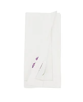 Saro Lifestyle Embroidered Crocus Blossom Napkin Set of 6, 20"x20"