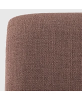 WestinTrends Upholstered Linen Fabric Dining Chair Set of 2