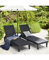 Nestl Adjustable & Waterproof Outdoor Patio Chaise Lounge Chairs