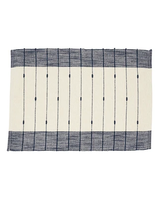 Saro Lifestyle Thin Stripe Placemats Set of 4,14"x20"