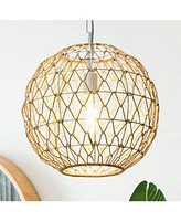 Robert Stevenson Lighting Alaina - Natural Paper Rope and Metal Ceiling Light