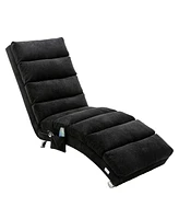 Simplie Fun Linen Chaise Lounge Indoor Chair