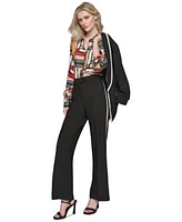 Karl Lagerfeld Paris Womens Shawl Collar Blazer Geo Print Blouse Pants