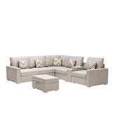 Simplie Fun 7 Piece Sectional Sofa with Reversible Features & Storage