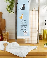Design Imports Everyday Pets Kitchen Collection Absorbent Dishtowel Set, 18x28", Dog Person, 3 Count
