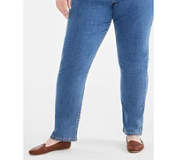 Style & Co Plus High-Rise Straight-Leg Jeans, Created for Macy's